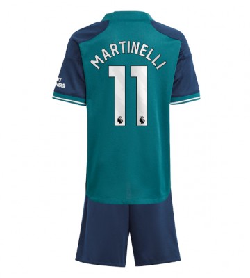 Arsenal Gabriel Martinelli #11 Tredje Kläder Barn 2023-24 Kortärmad (+ Korta byxor)